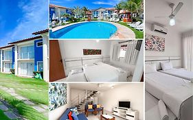 Casas no Residencial Mont Sião com 2 ou 3 suítes (todas com ar condicionado) condomíno a poucos metros da praia de Taperapuã (Axé Moi), com 2 piscinas adulto, 2 infantil, sauna e 2 portarias, casas com internet privativa 300MBPS